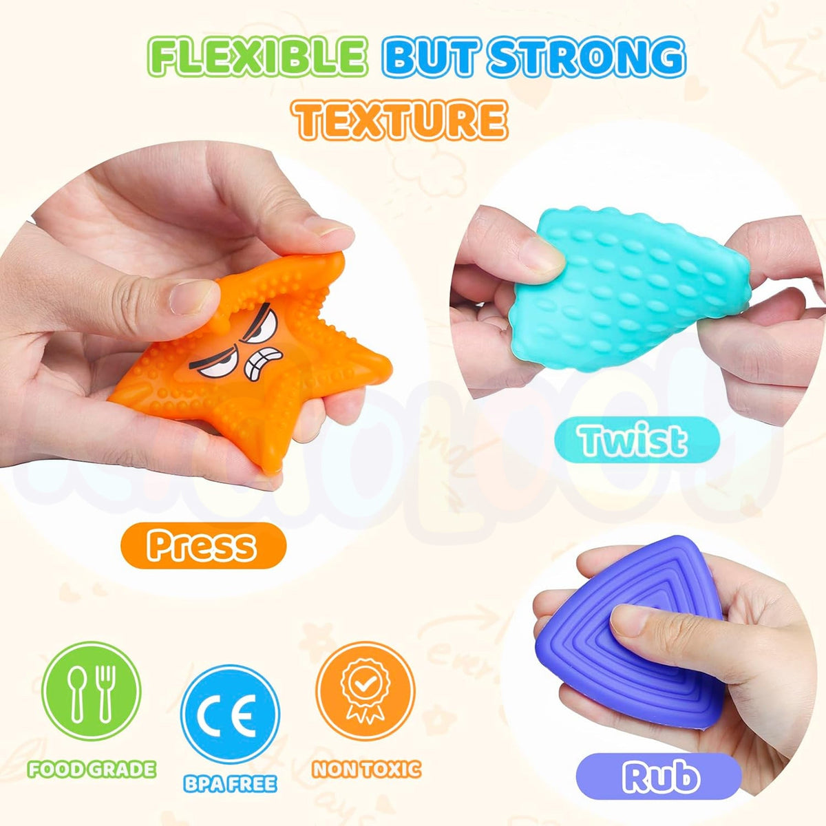 Sensory Stress Shape Toys for Kids