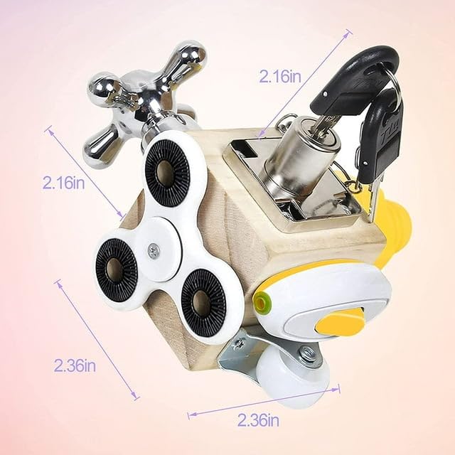 Busy Cube Wooden Activity Fidget Toy