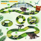 Dinosaur Electric Flexible Rail Track Toy 142 Piece Set