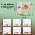 Forest Animals Water Color Book for Kids
