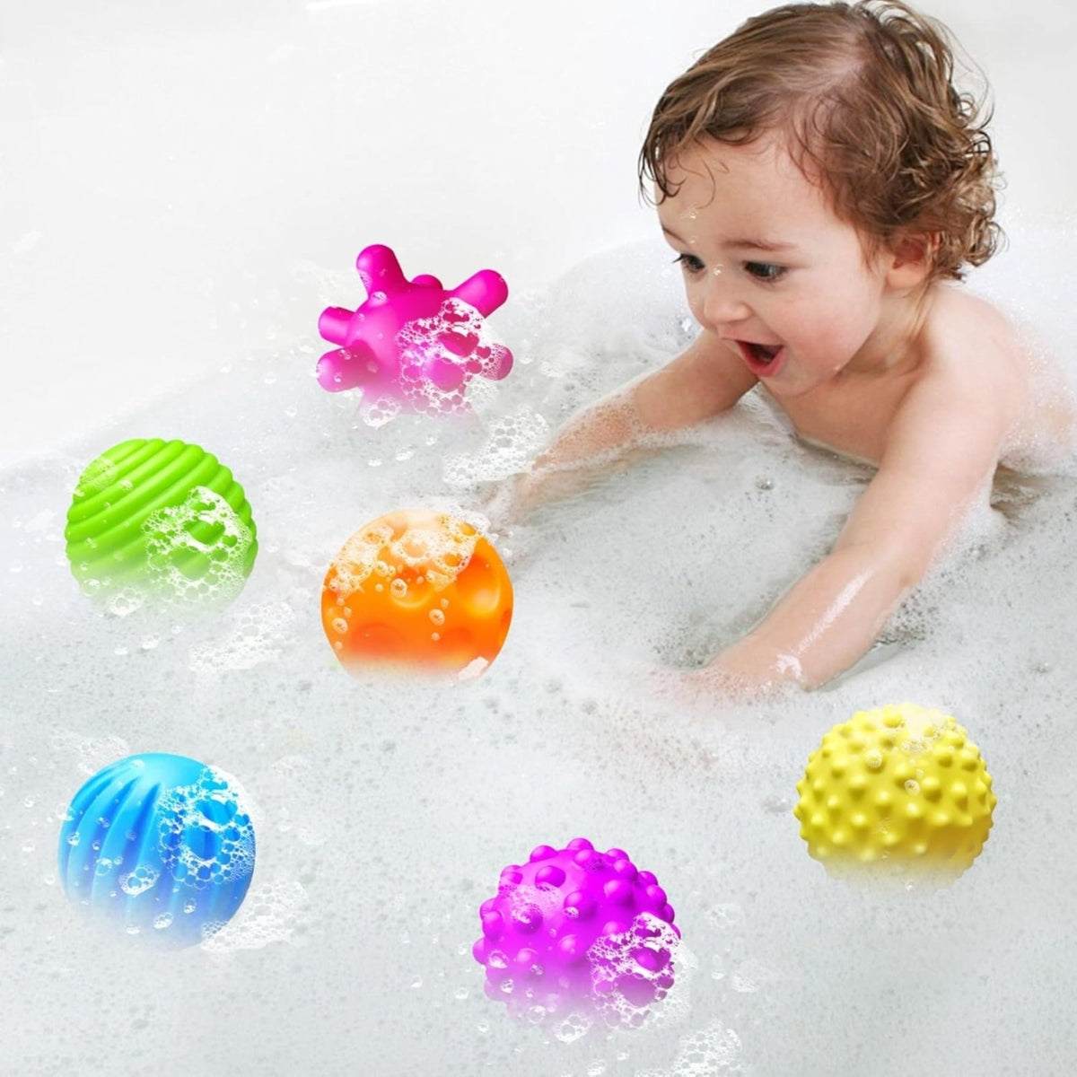 Montessori Sensory Silicone Ball – Set of 6 (Dark)