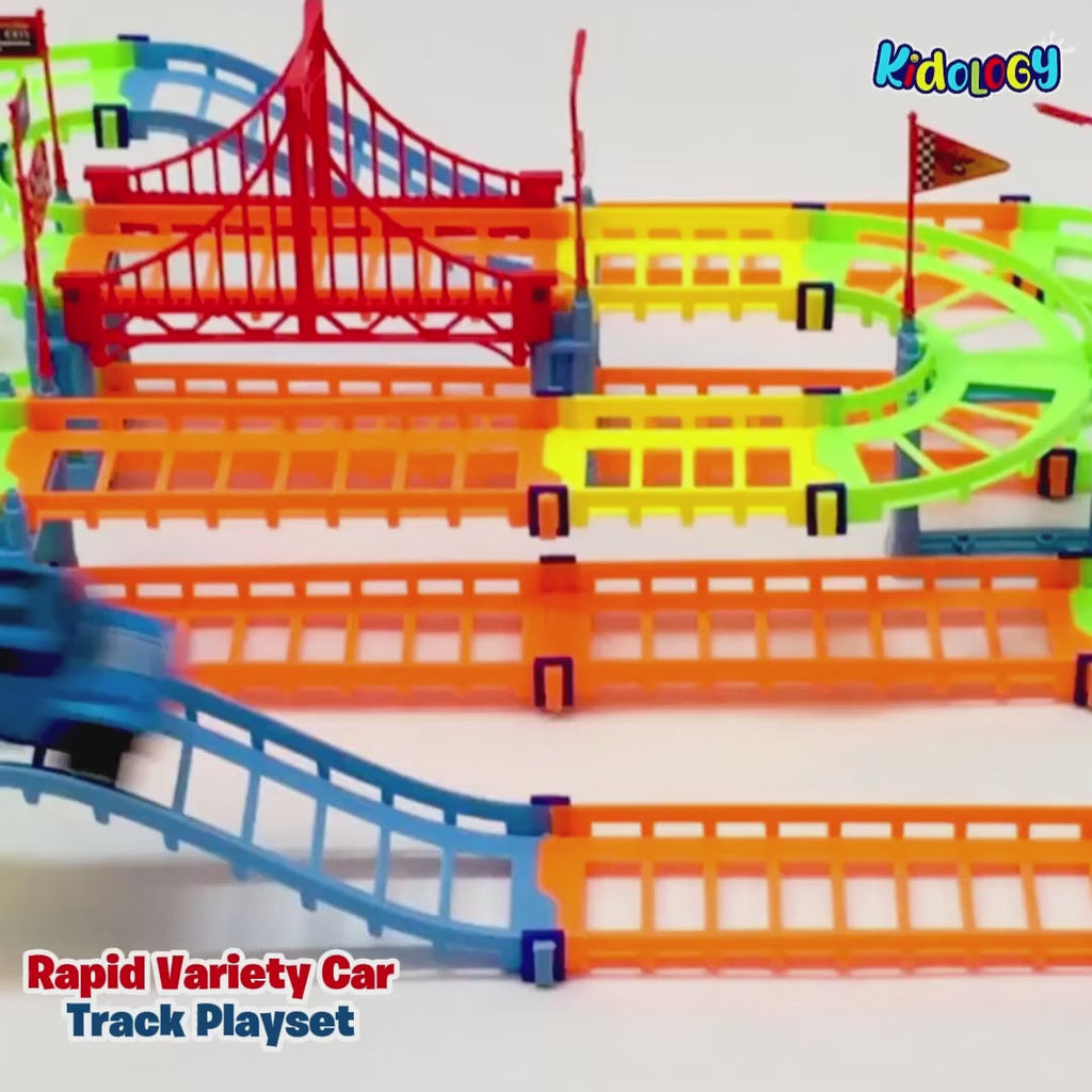 DIY Rapid Variety Car Racing Track with Electric Car Toys
