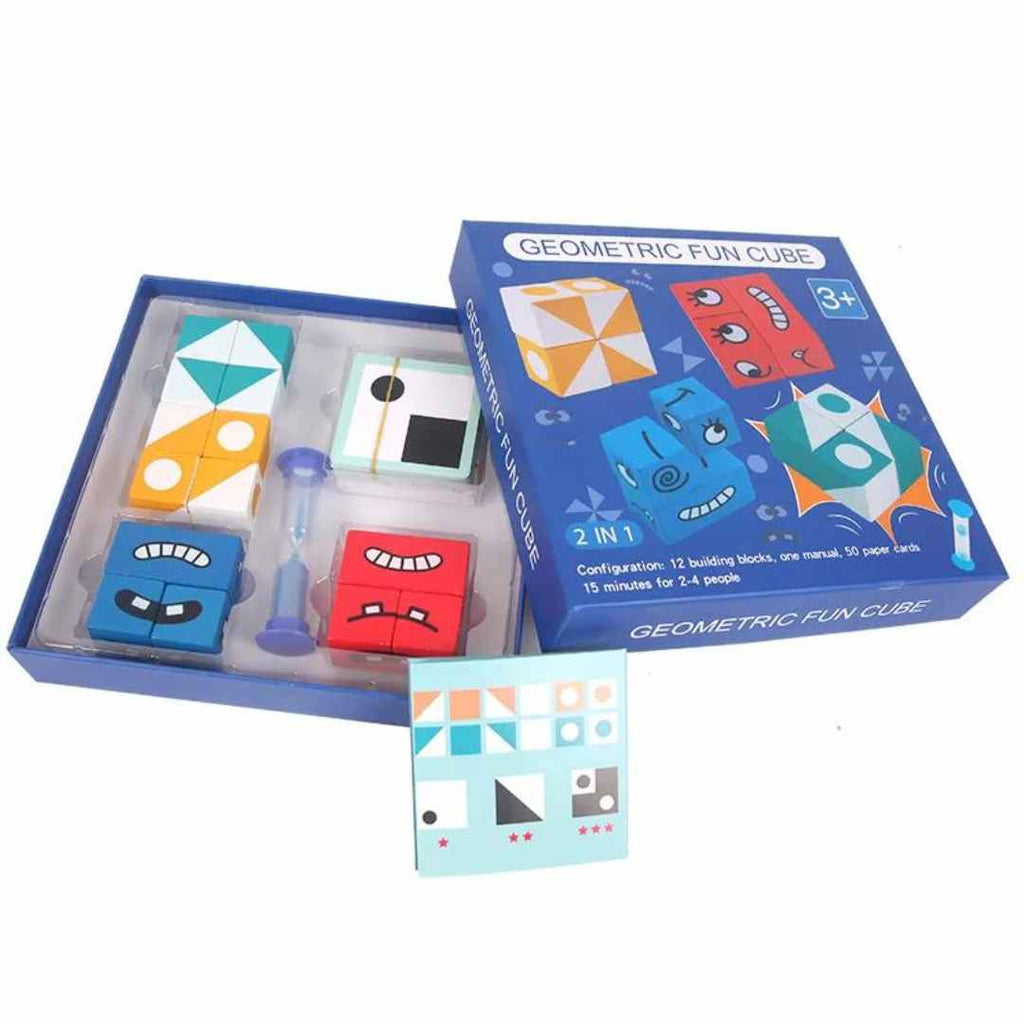 Montessori Cartoon Cube: Educational Toy