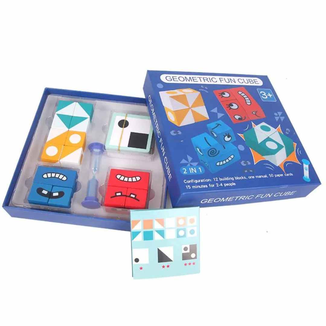 Montessori Cartoon Cube: Educational Toy