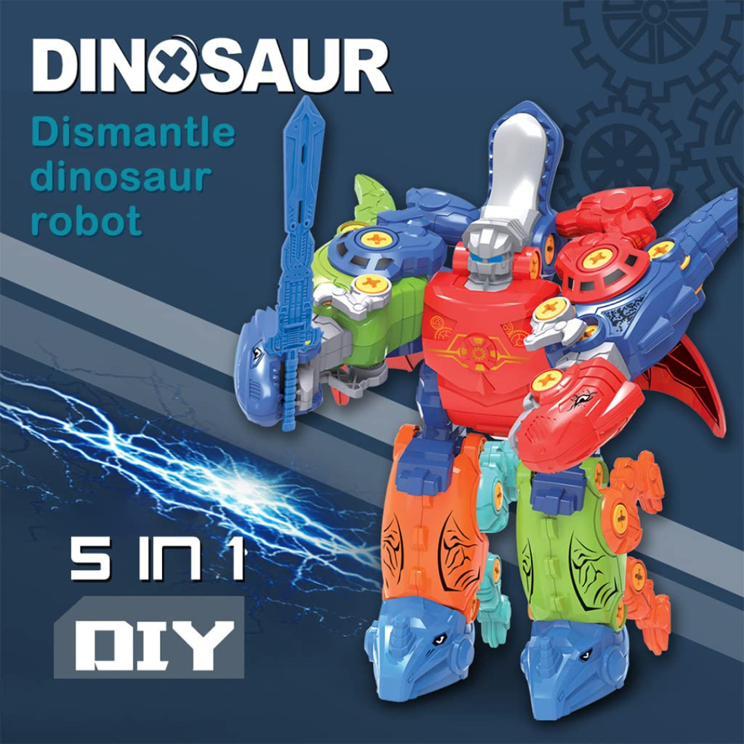 5 in 1 Dinosaur Toys STEM Construction Building Toys