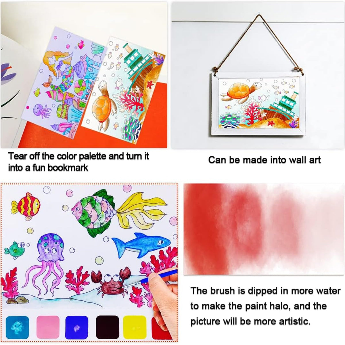 Ocean Watercolor Painting Book for Kids