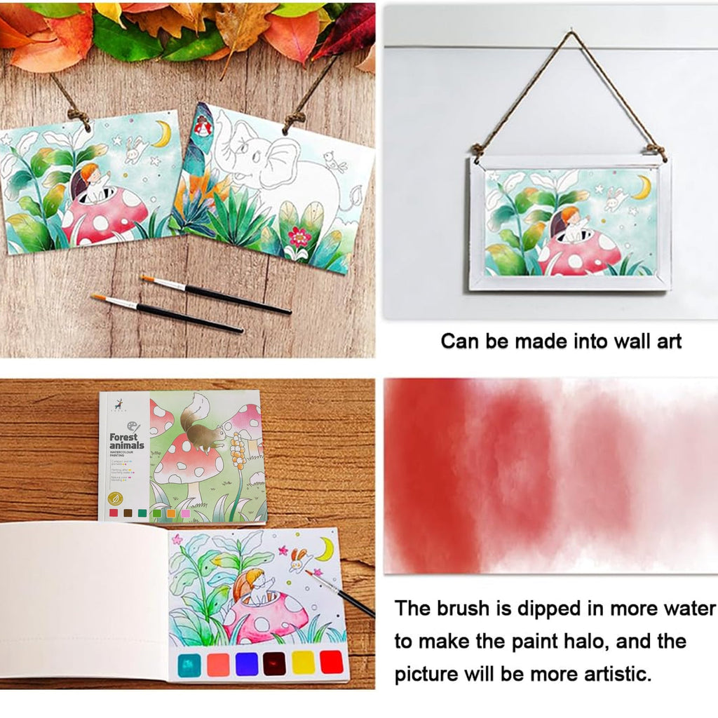 Forest Animals Water Color Book for Kids