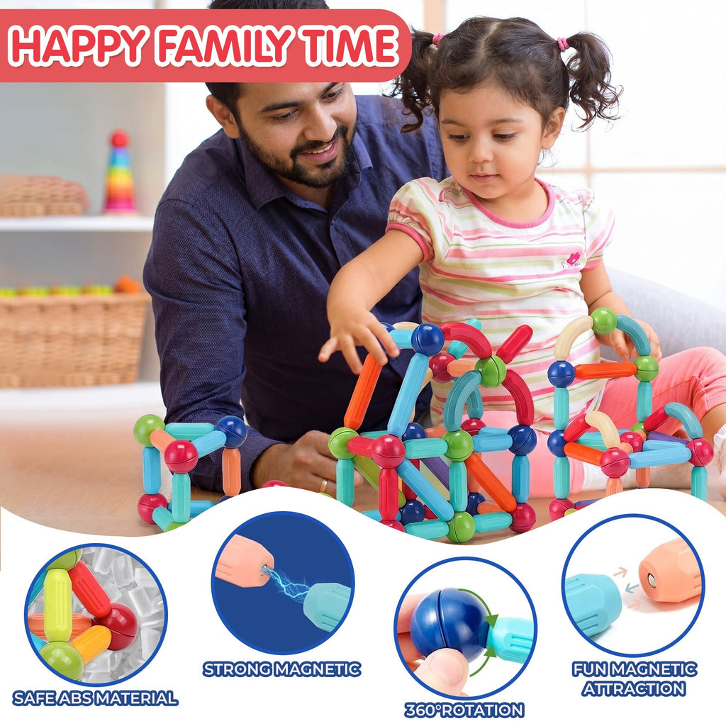 Magnetic Sticks Building Blocks Learning Toy