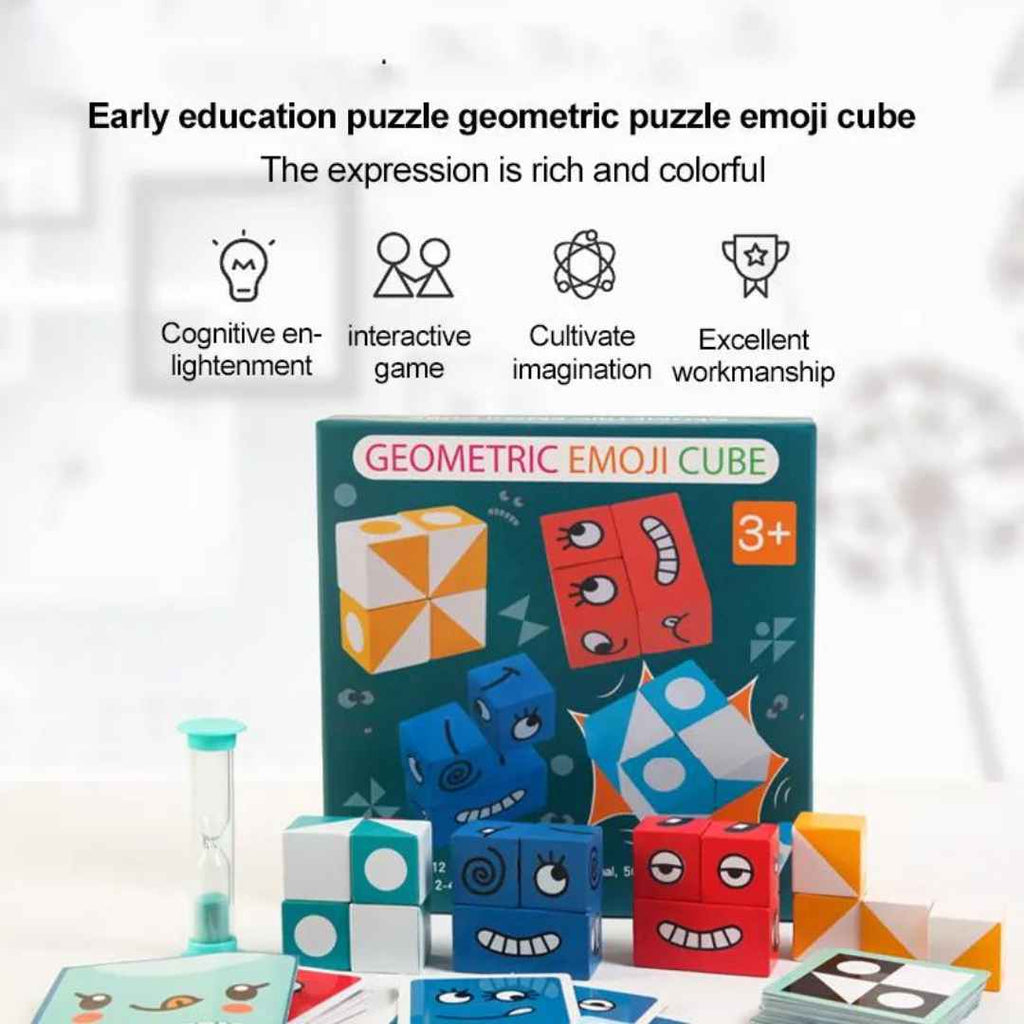 Montessori Cartoon Cube: Educational Toy