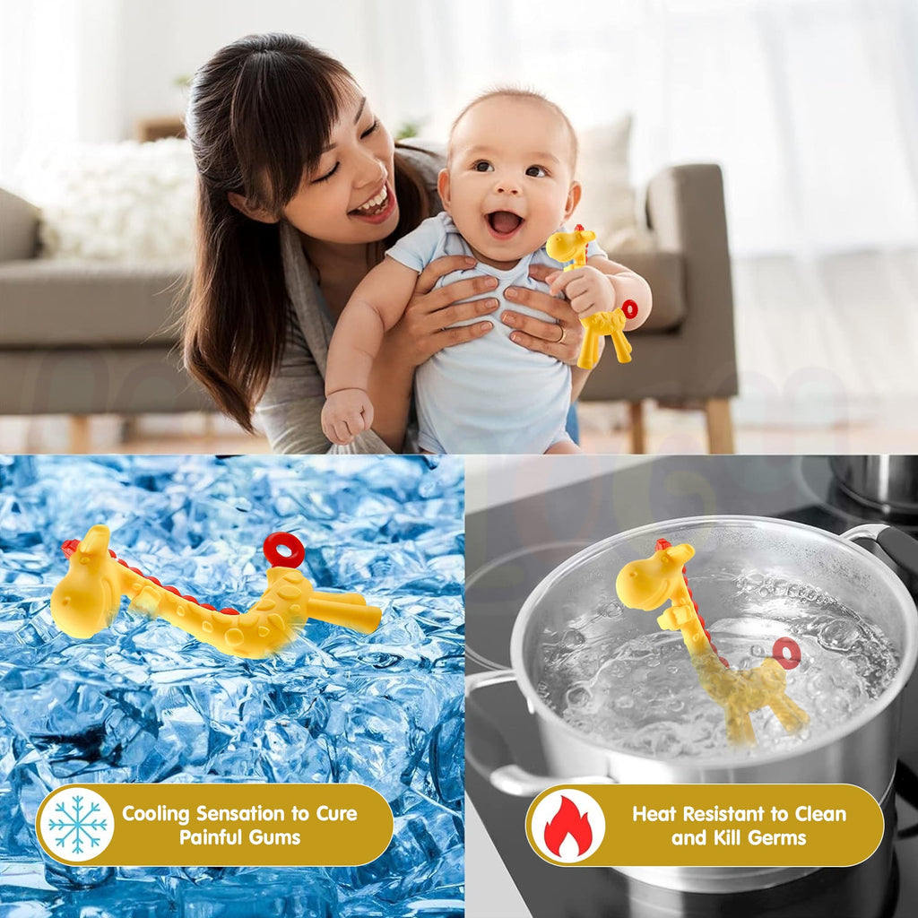 Giraffe Shaped Teether Baby Toy