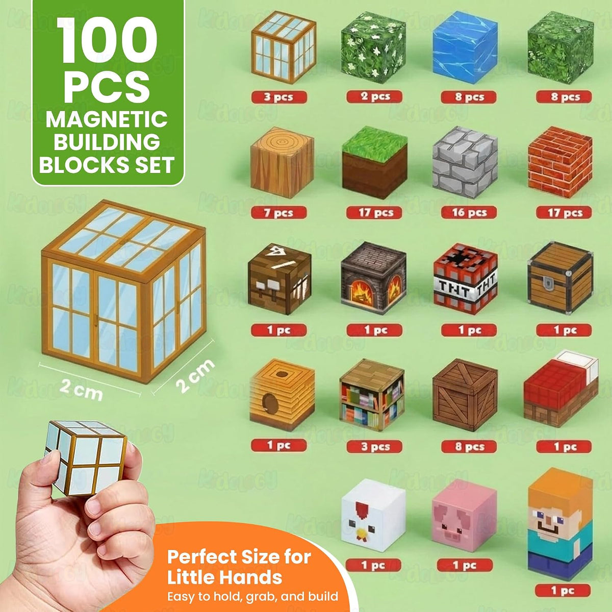 Magnetic Creative Builder Blocks ( 100 PCS )