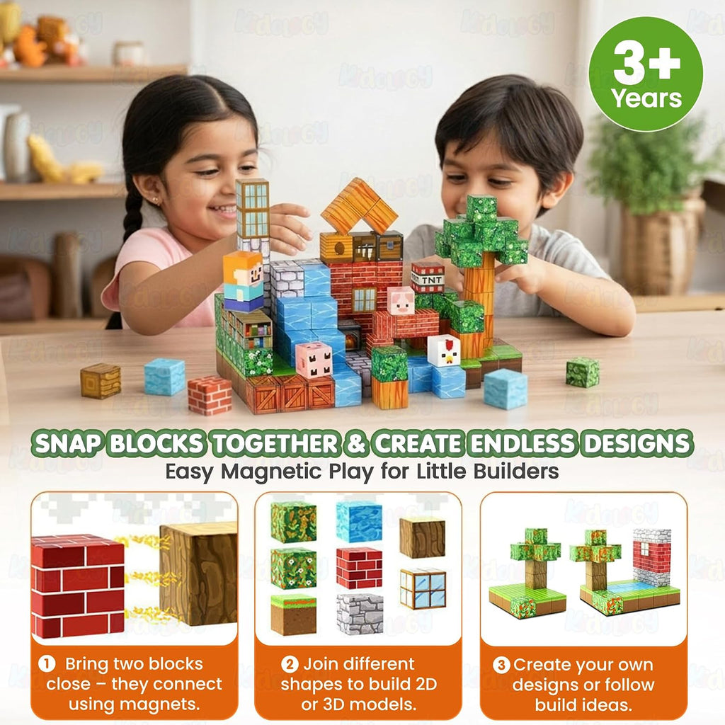 Magnetic Creative Builder Blocks ( 100 PCS )
