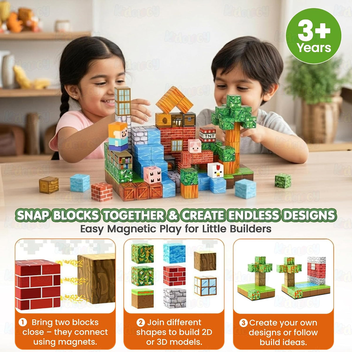 Magnetic Creative Builder Blocks ( 100 PCS )