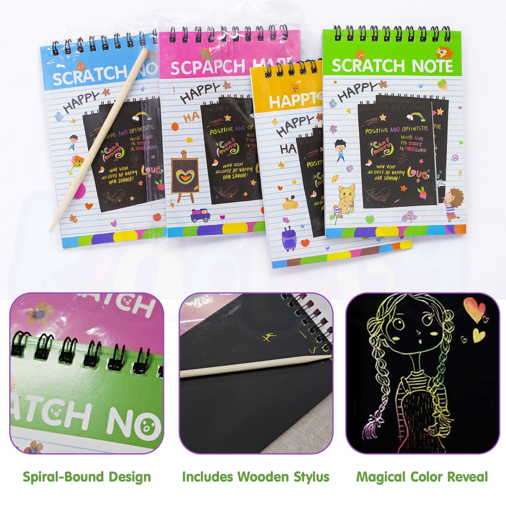 Scratch Art Notebook Set for Kids