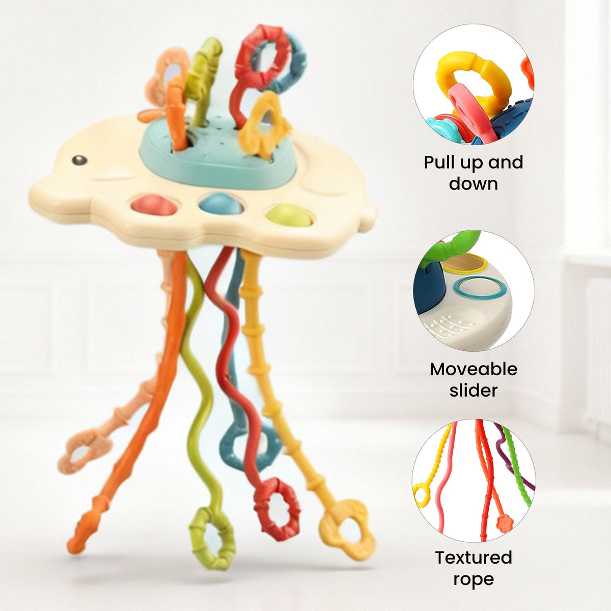 Elephant Pull String Montessori Baby Toy