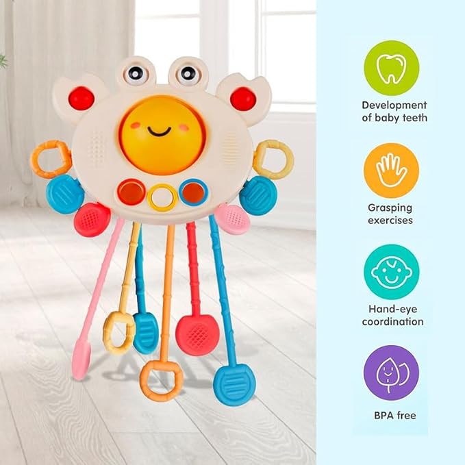 Crab Shaped Pull String Toy