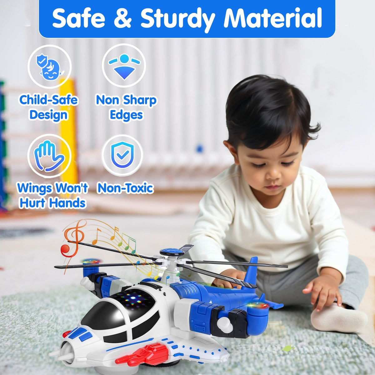 Helicopter Toy with Lights and Sounds