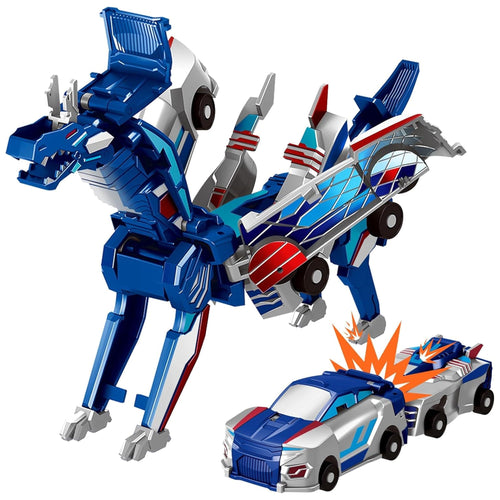 2-in-1 Magnetic Transforming Car to Dragon Toy