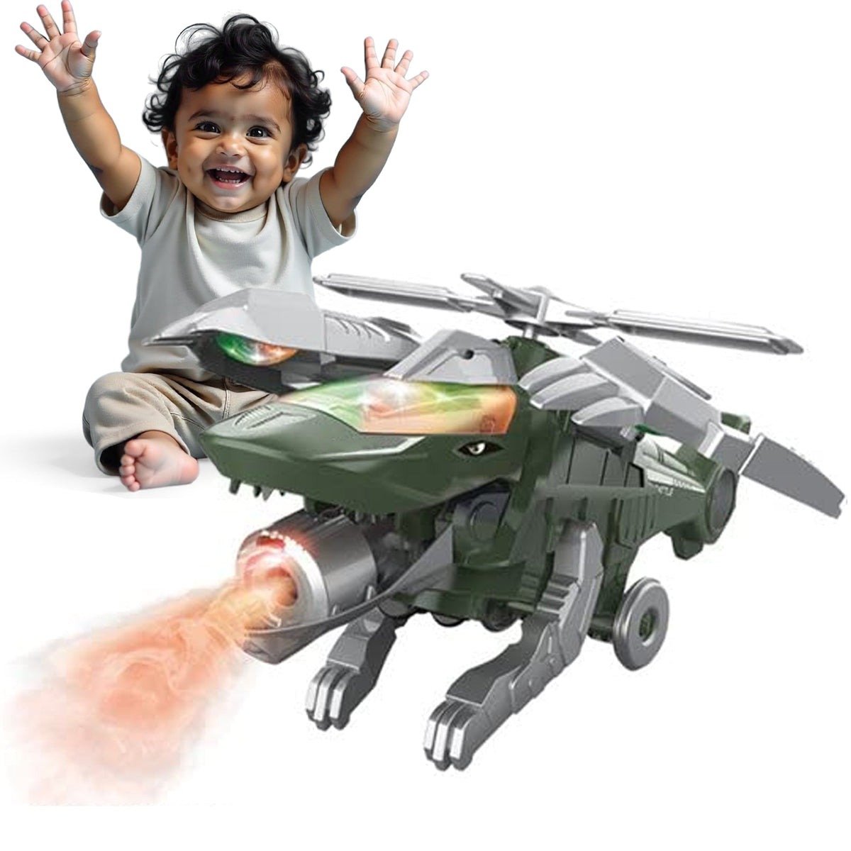 Flash-Spray Go Action LED Musical Chopper