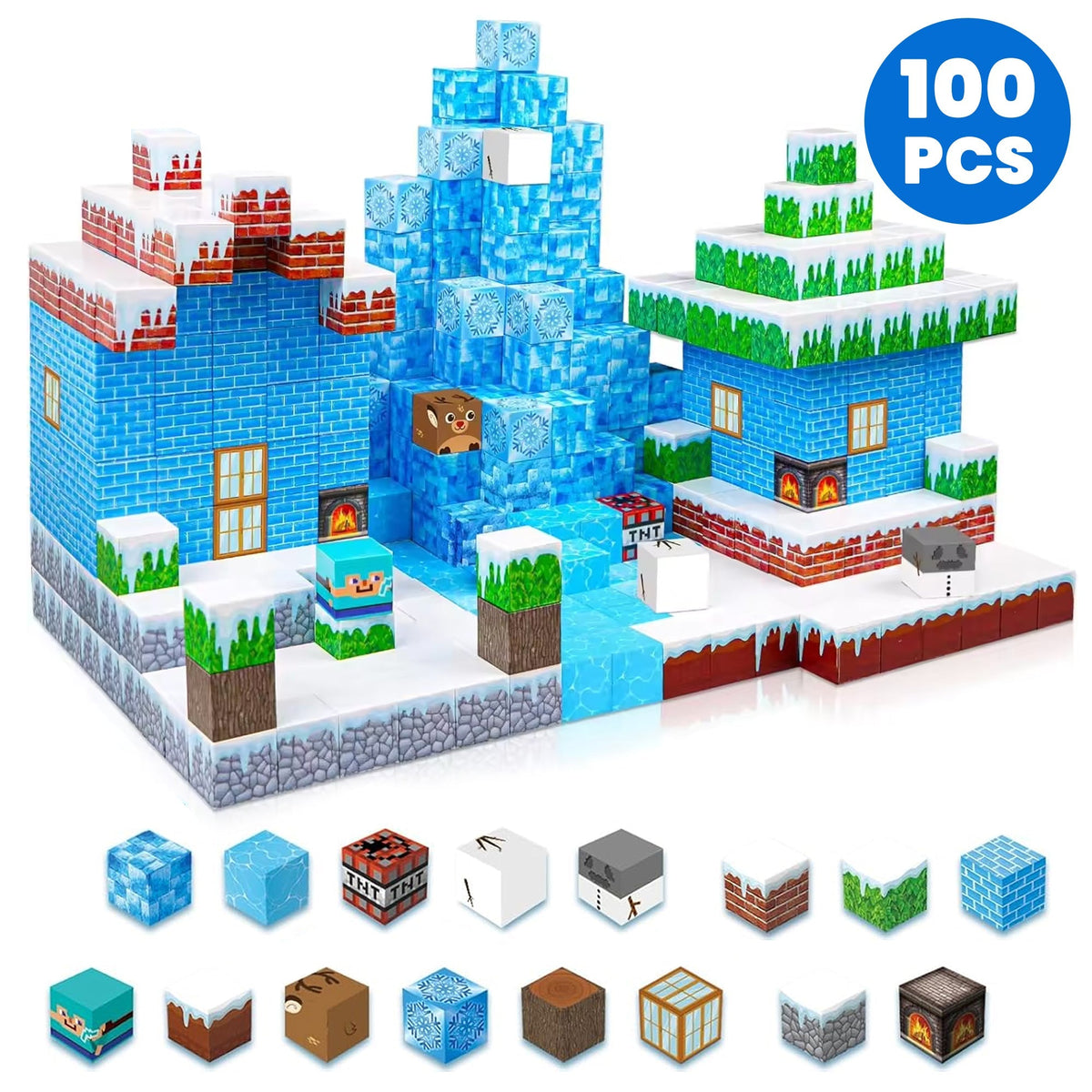 Magnetic Creative Builder Blocks ( 100 PCS )