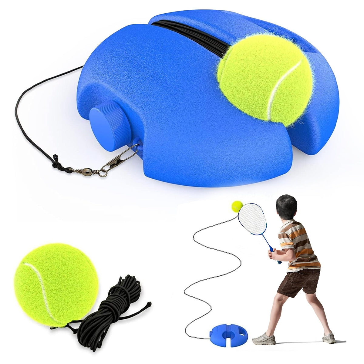 Tennis Trainer Rebound Ball with Racket