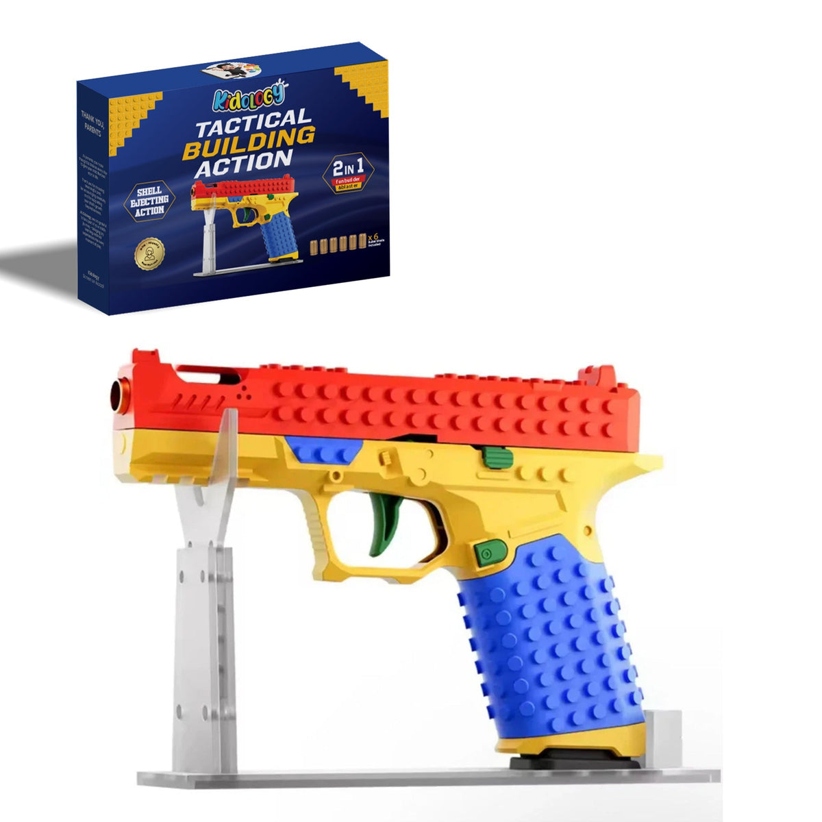 Building Block Shell-Ejecting Soft Bullet Toy Gun