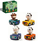 Big Head Animals Press & Go Racing Cars