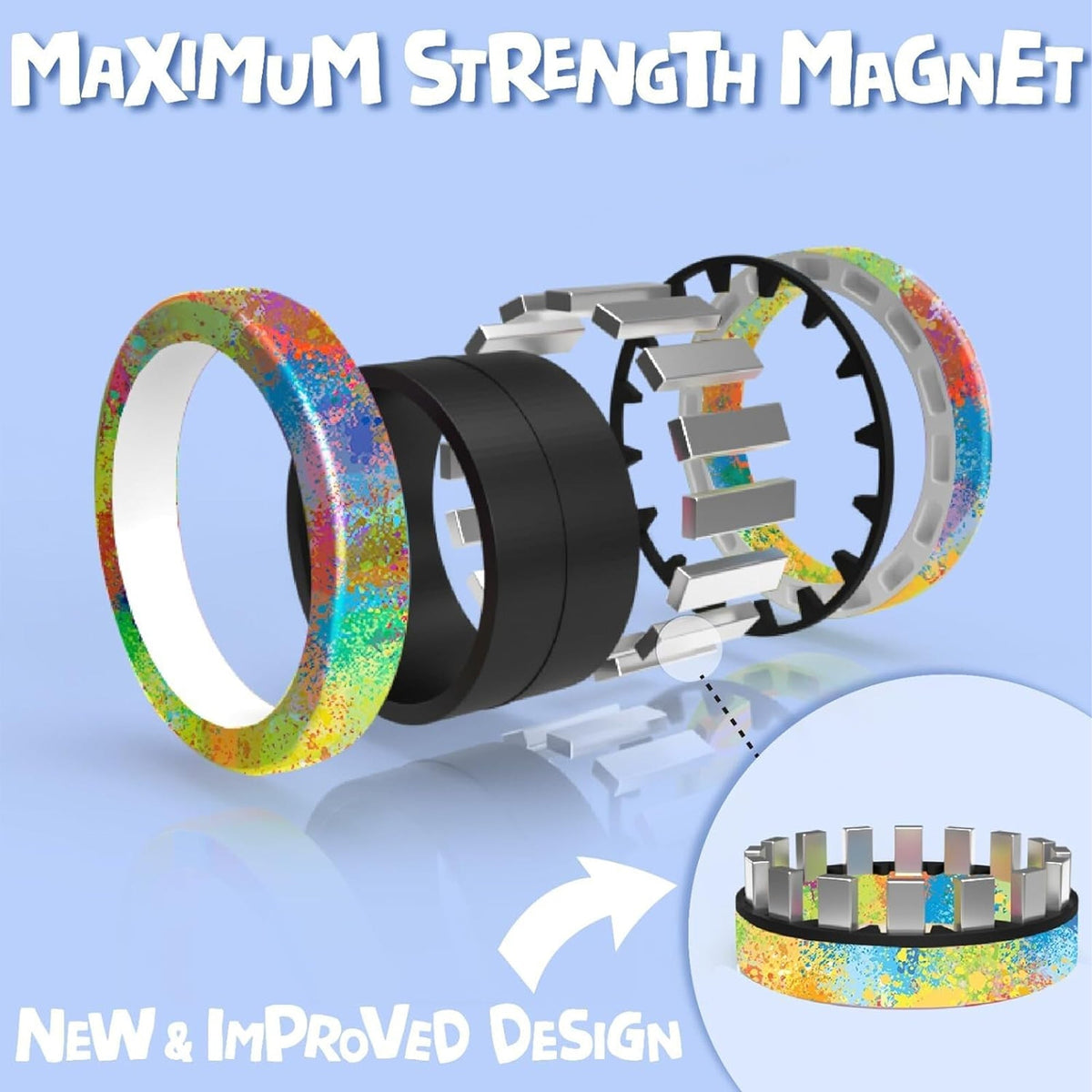 Magnetic Rings Fidget Toy